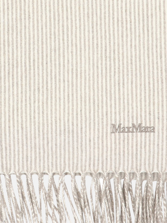 Sciarpe con frange Logo Beige - Max Mara Donna | PLP | VIETTI Online Store | 2