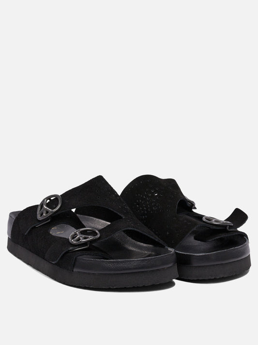 Slides 100% leather - 100% rubber Nero - Needles Uomo | PLP | VIETTI Online Store | 2