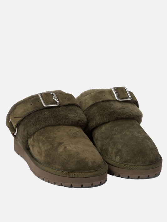Slippers 100% suede - 100% rubber Green - Burberry Men | PLP | VIETTI Online Store | 2