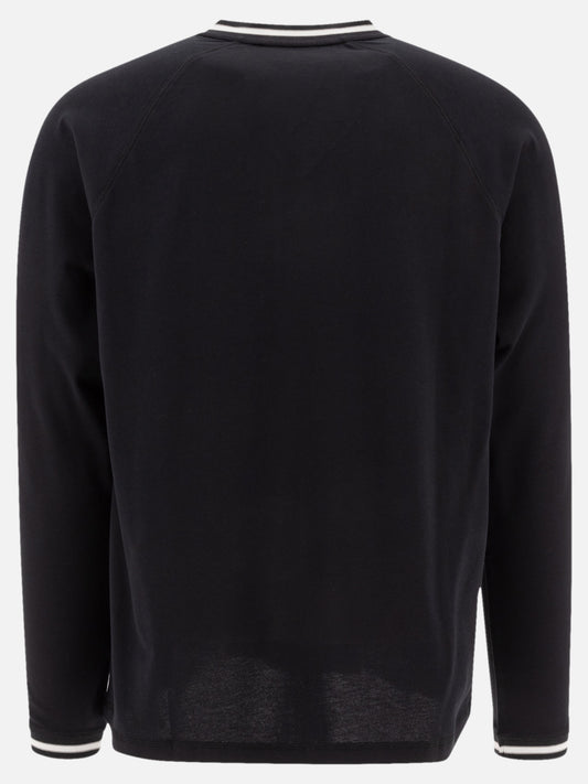 T-shirt scollo a V Solid colour Nero - Maison Kitsuné Uomo | PLP | VIETTI Online Store | 2