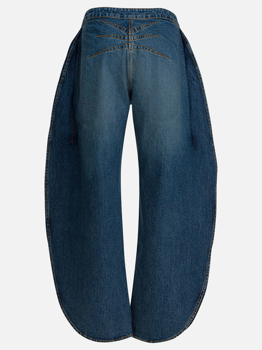 Jeans a gamba larga Solid colour Azzurro - Alaïa Donna | PLP | VIETTI Online Store | 2