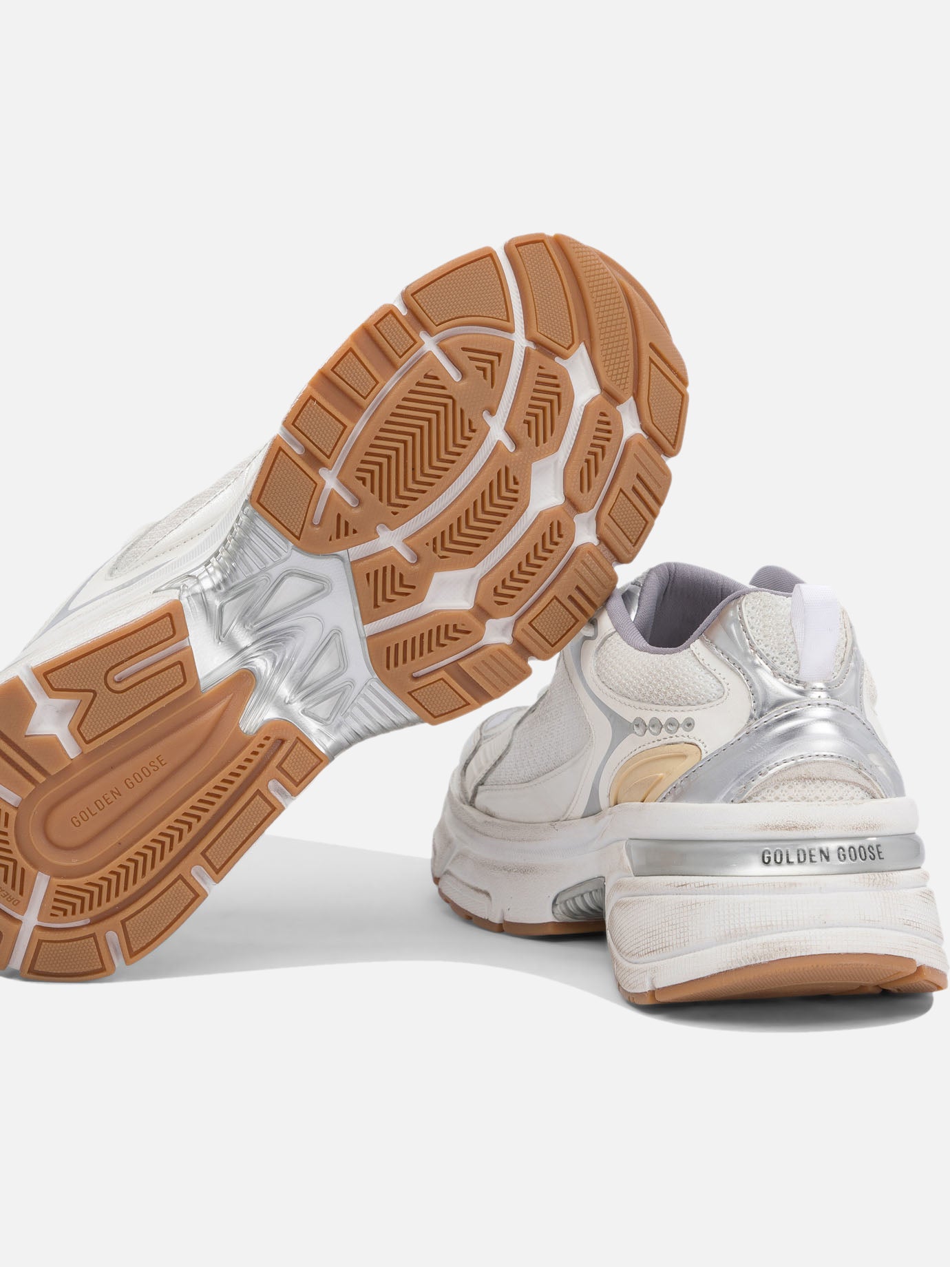 Low top sneakers 49% polyester 30% cow leather 12% polyurethane textile 9% ovine leather - 100% rubber White - Golden Goose Women | PDP | VIETTI Online Store | Zoom-Modal_5