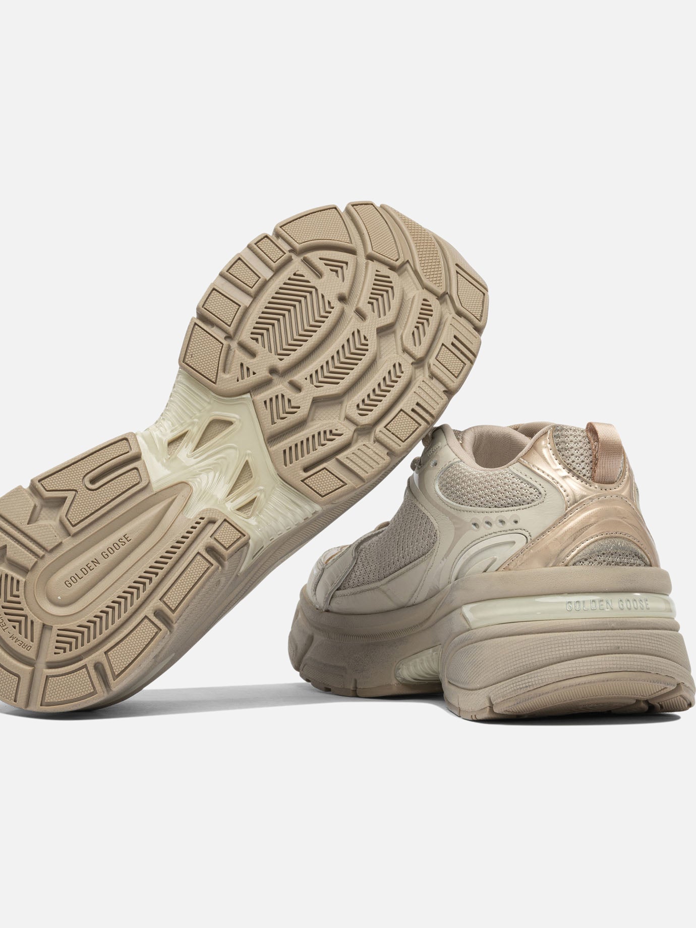 Low top sneakers 49% polyester 30% cow leather 12% polyurethane textile 9% ovine leather - 100% rubber Grey - Golden Goose Women | PDP | VIETTI Online Store | Zoom-Modal_5