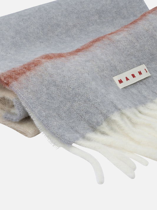 Sciarpe con frange 28% mohair 28% alpaca 24% virgin wool 20% polyamide Grigio - Marni Donna | PLP | VIETTI Online Store | 2