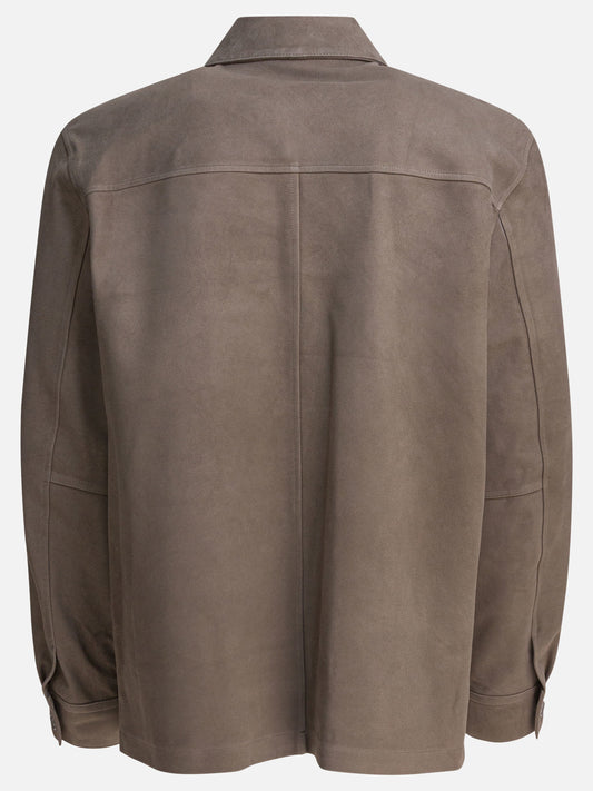 Giacche in pelle Solid colour Grigio - Vince Uomo | PLP | VIETTI Online Store | 2