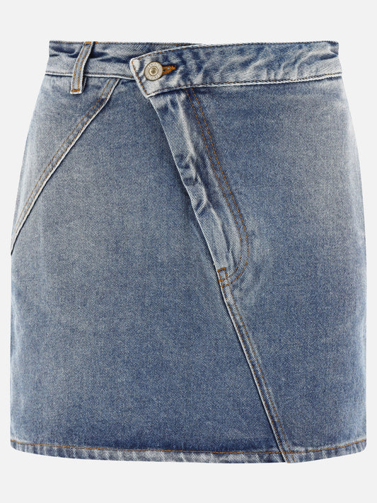 "Anagram" denim miniskirt