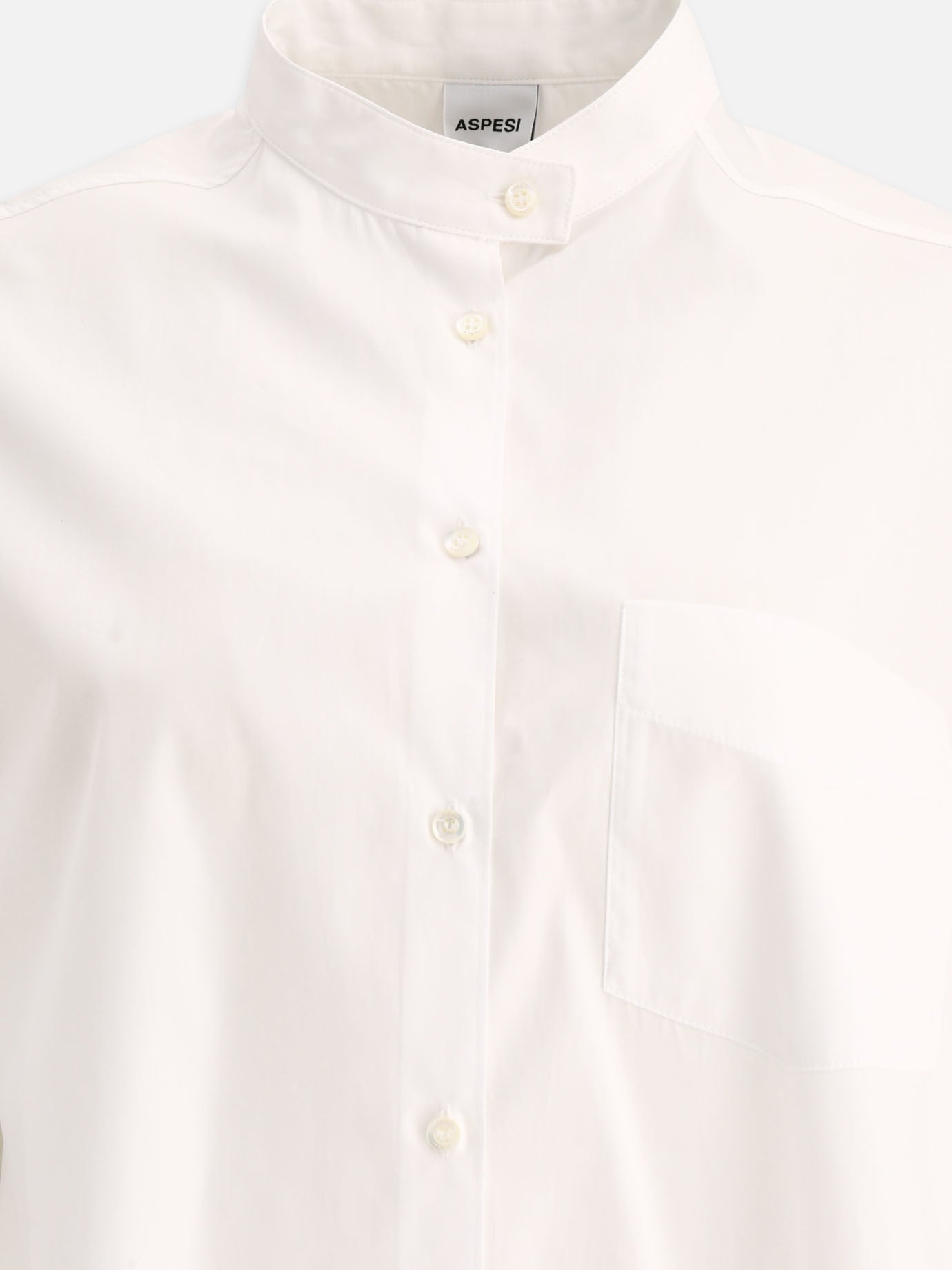 Shirt with mandarin collar