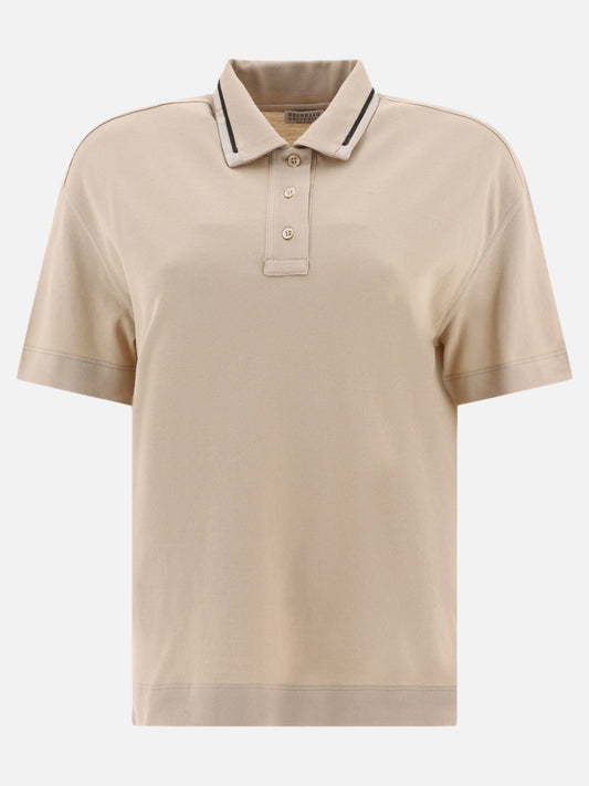 Piquet polo shirt with monili