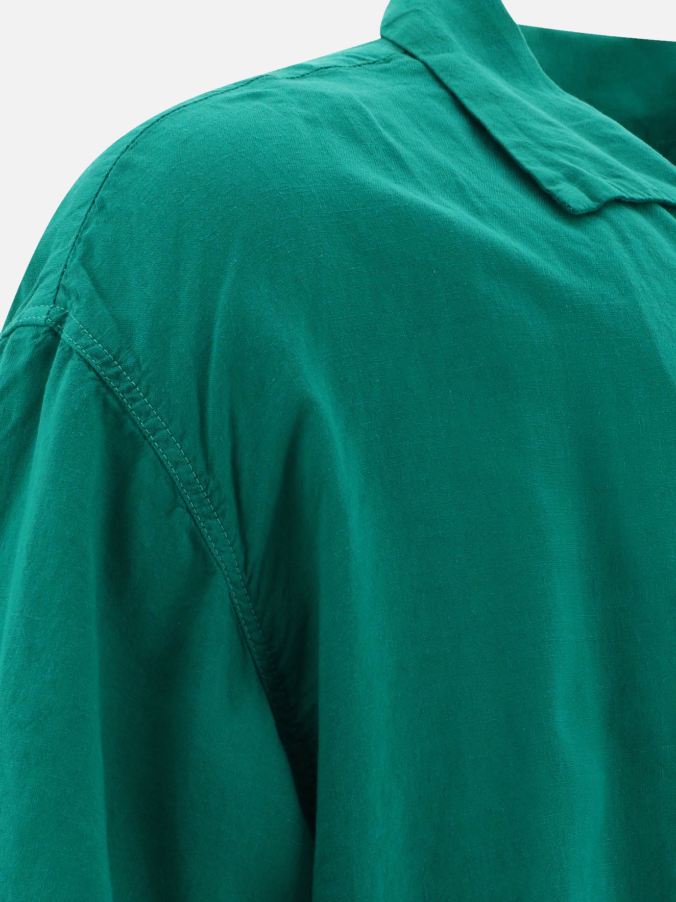 KAPITAL Linen-blend shirt Green