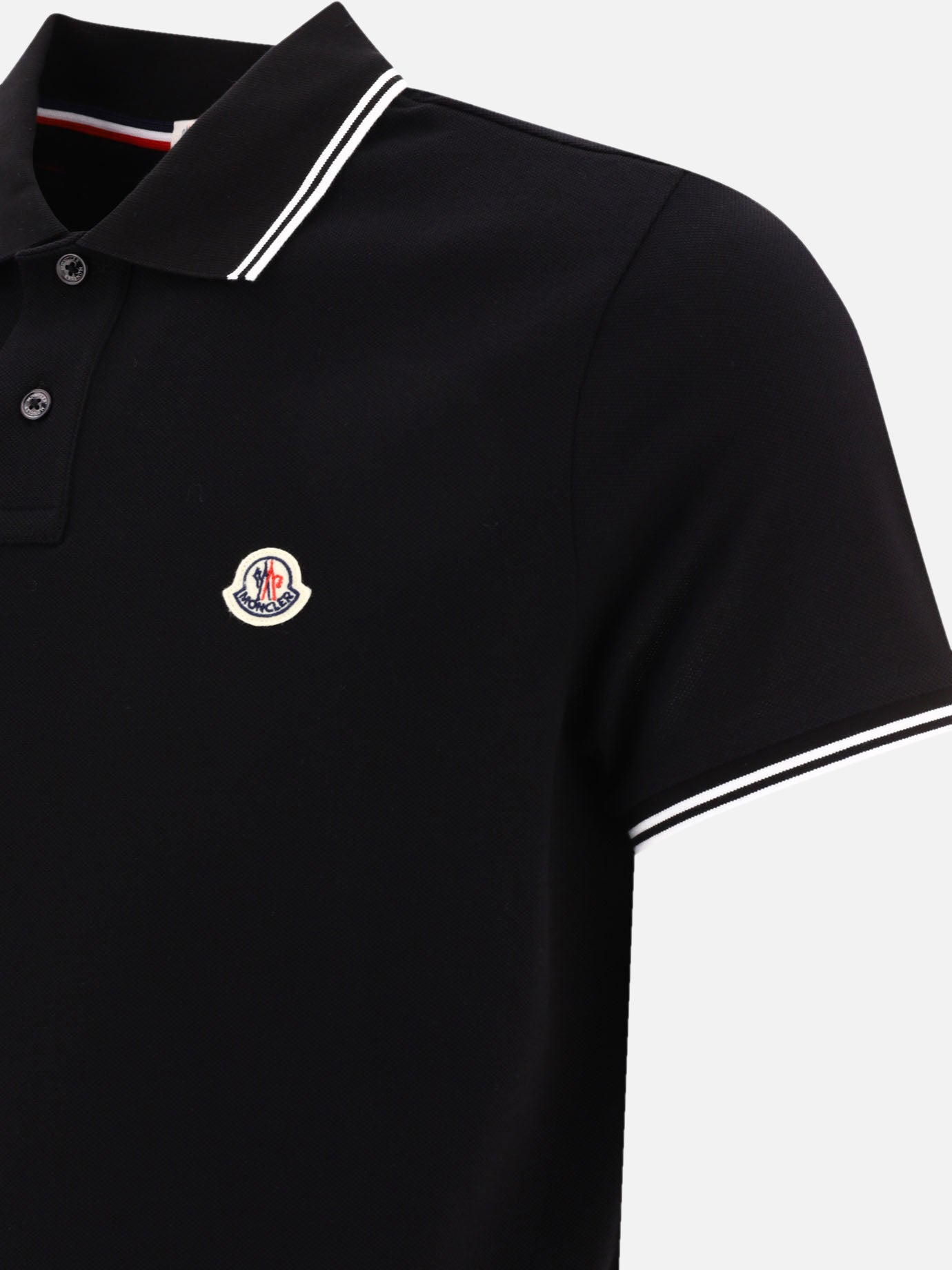 Polo shirt with logo patch