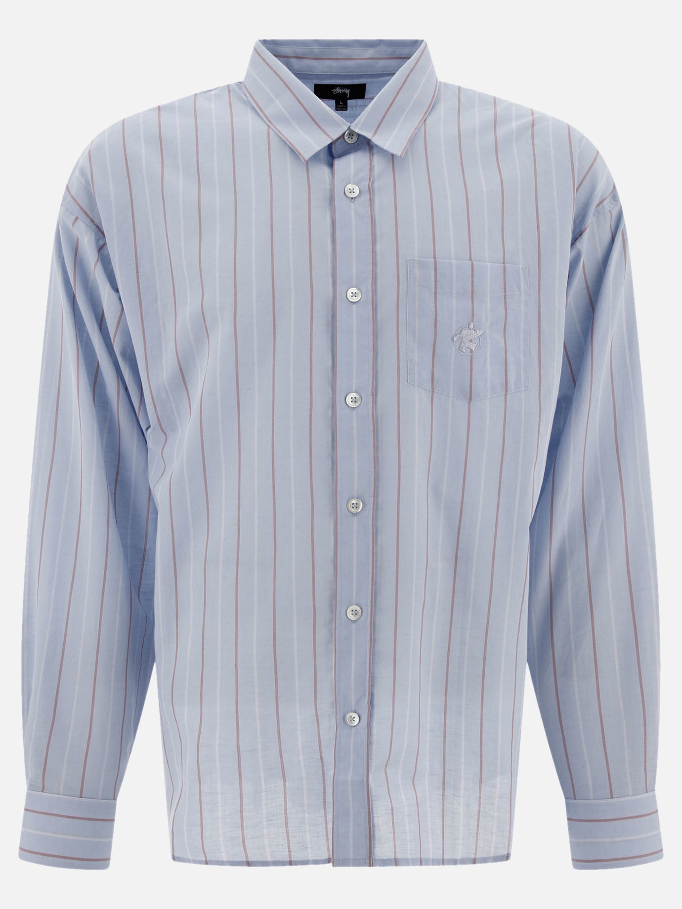 Stüssy Classic striped shirt Light blue