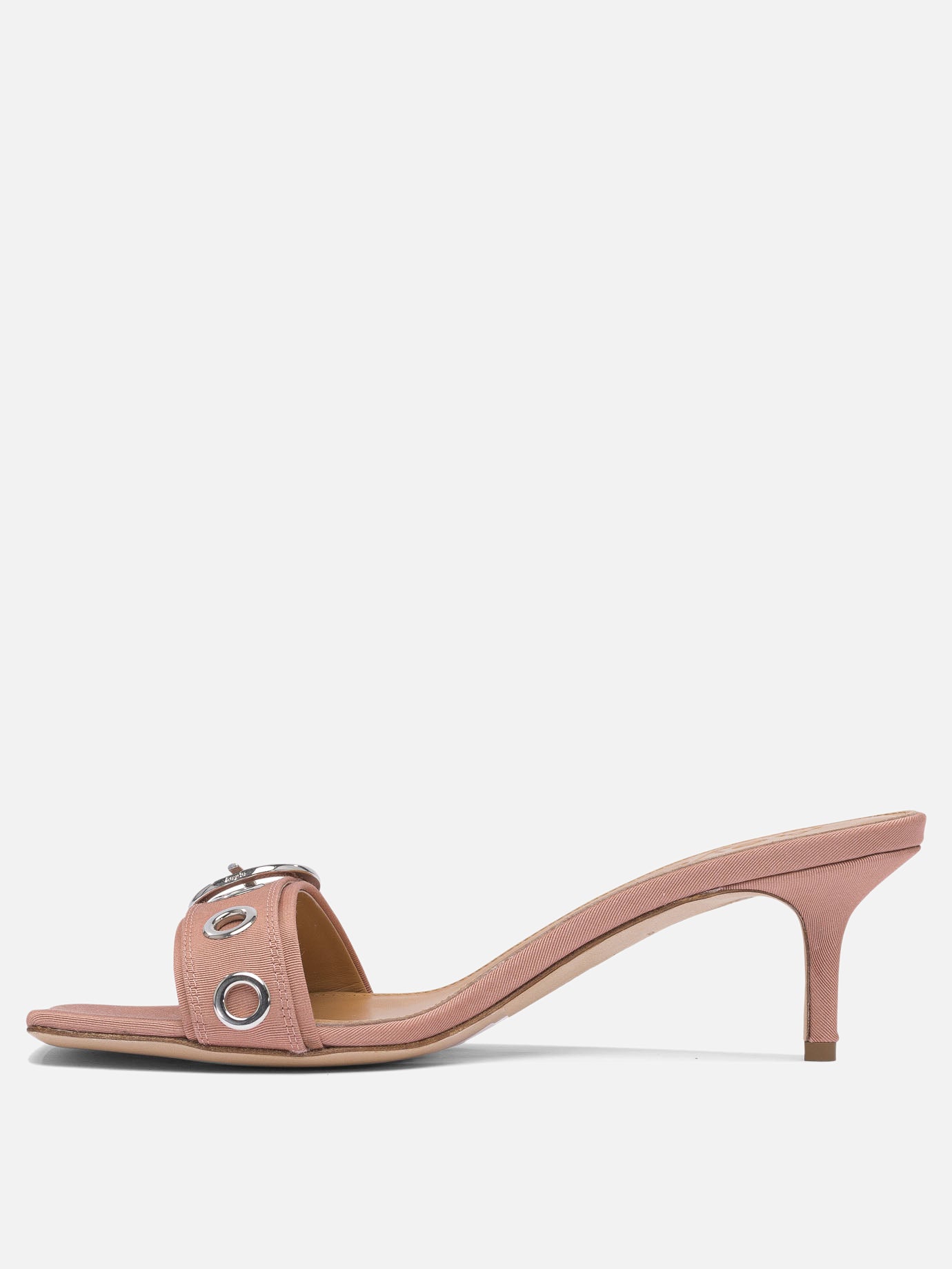 Heeled sandals 100% grosgrain - 100% cow leather  Pink - Aeyde Women | PDP | VIETTI Online Store | thumbnail_3