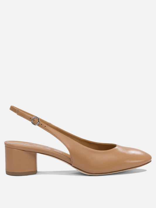 Slingback 100% nappa leather - 100% cow leather  Beige - Aeyde Donna | PLP | VIETTI Online Store 
