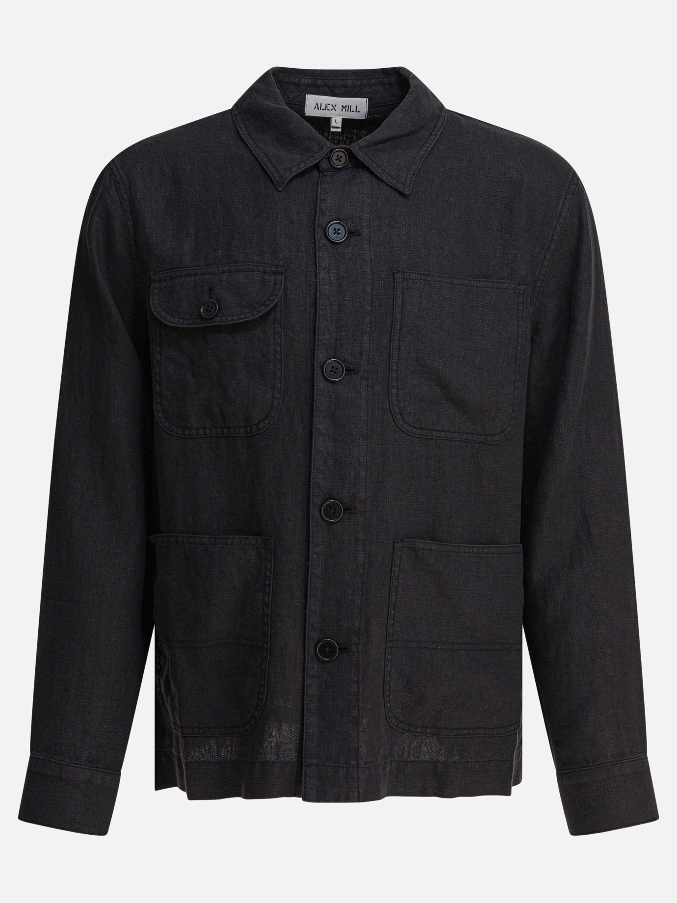 Giacche overshirt Solid colour  Nero - Alex Mill Uomo | PDP | VIETTI Online Store | thumbnail