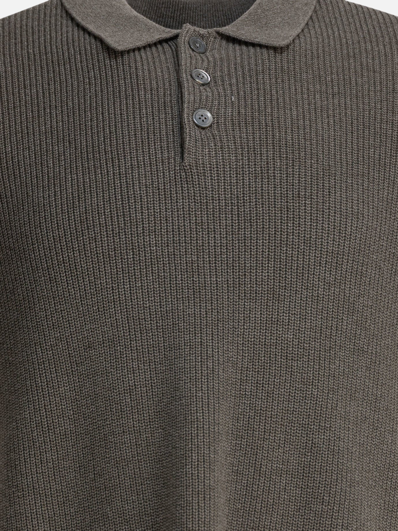 Polo con bottoni Solid colour  Grigio - Alex Mill Uomo | PDP | VIETTI Online Store | Zoom-Modal_3
