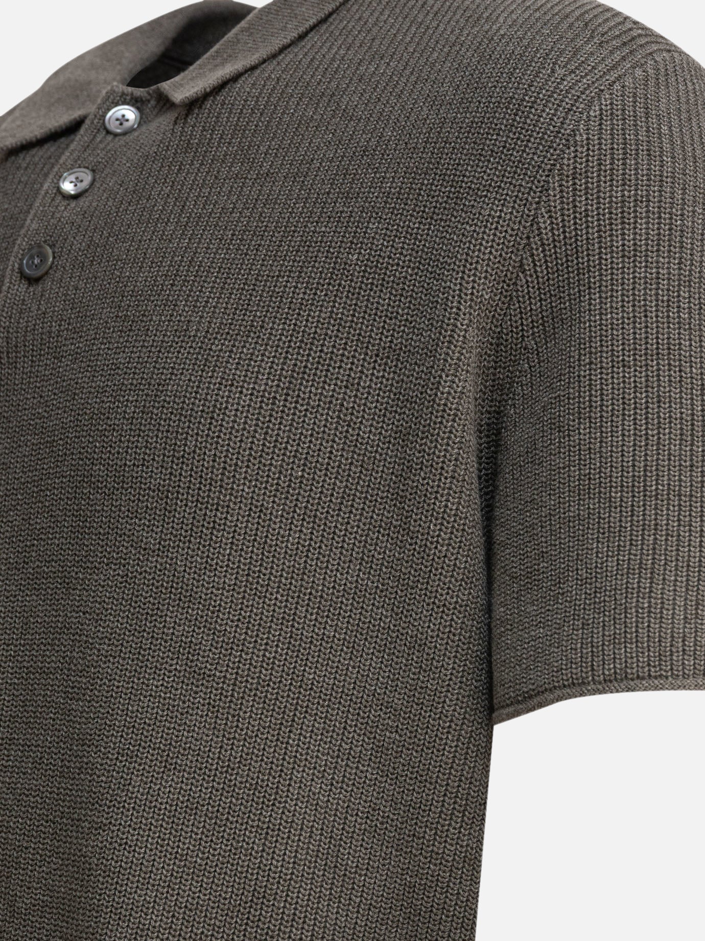 Polo con bottoni Solid colour  Grigio - Alex Mill Uomo | PDP | VIETTI Online Store | Zoom-Modal_4
