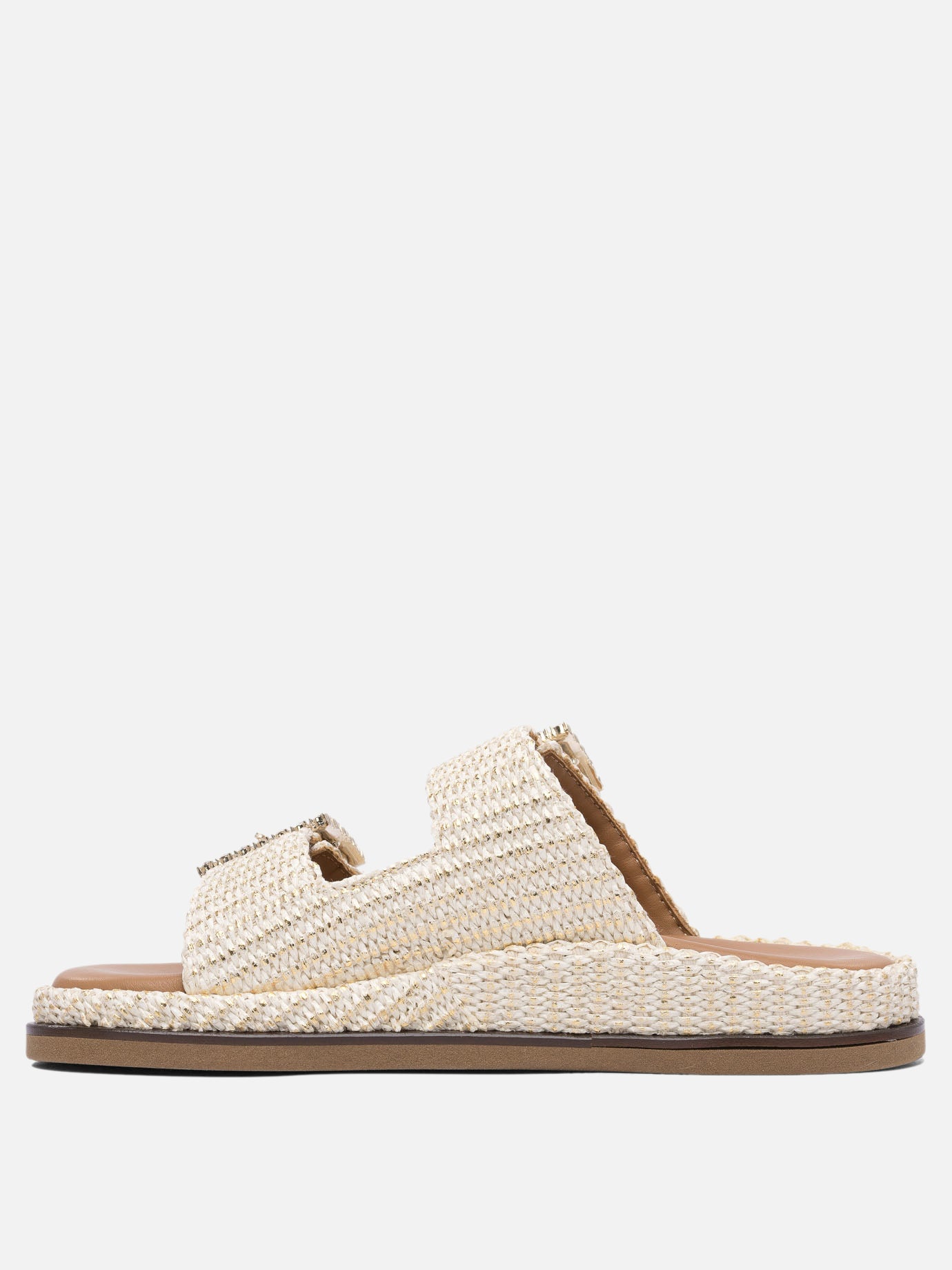 Flat sandals 100% rafia - 100% rubber  Beige - Alibi Women | PDP | VIETTI Online Store | thumbnail_3