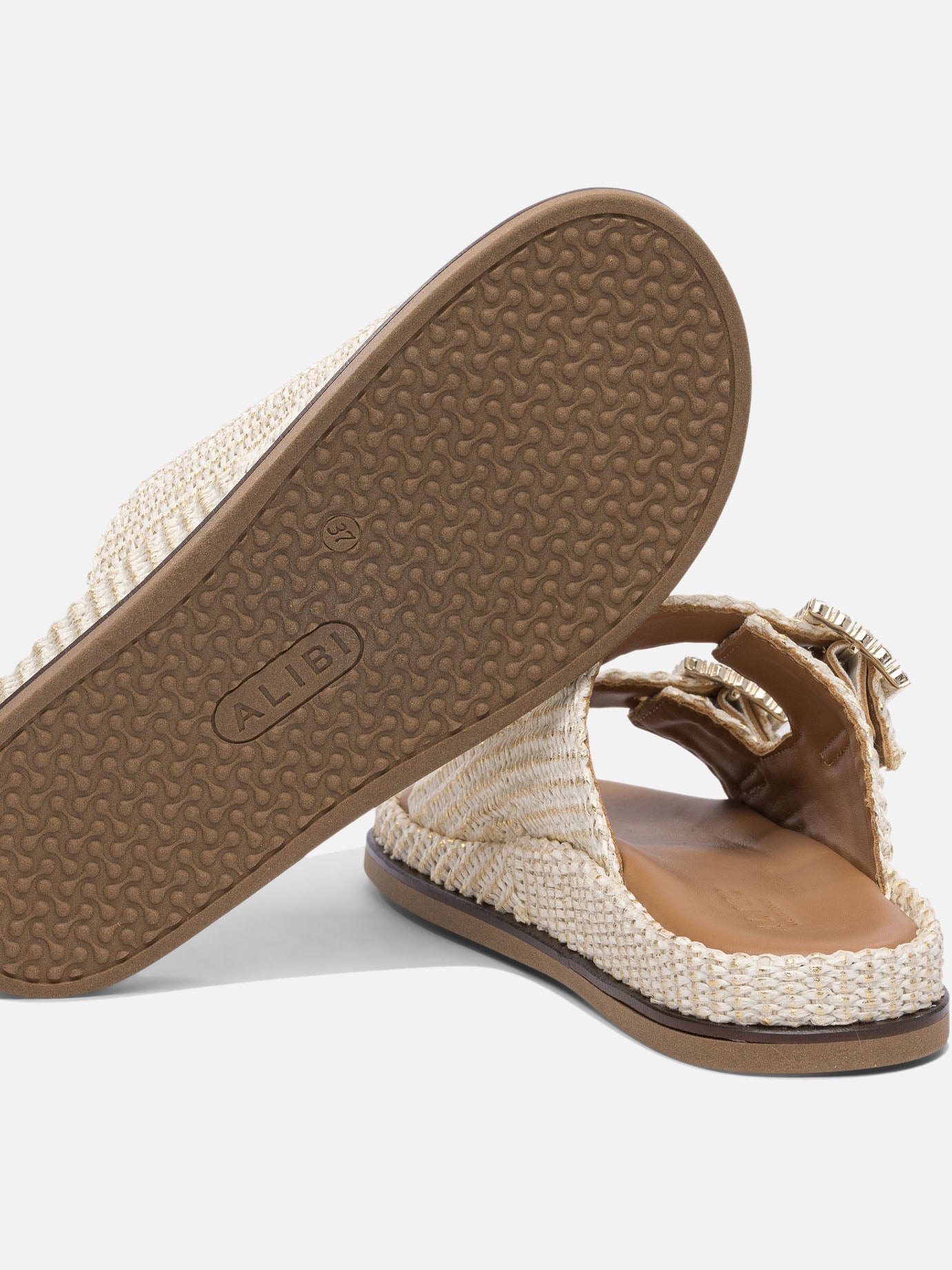 Flat sandals 100% rafia - 100% rubber  Beige - Alibi Women | PDP | VIETTI Online Store | thumbnail_5