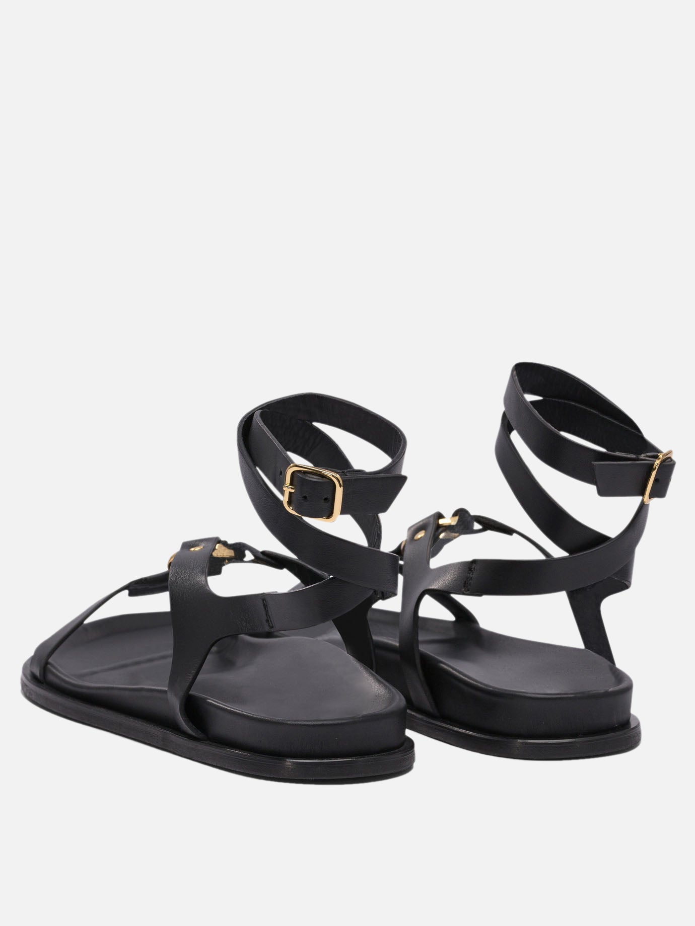 Sandali bassi 100% cow leather - 100% cuerolite  Nero - Alohas Donna | PDP | VIETTI Online Store | thumbnail_4
