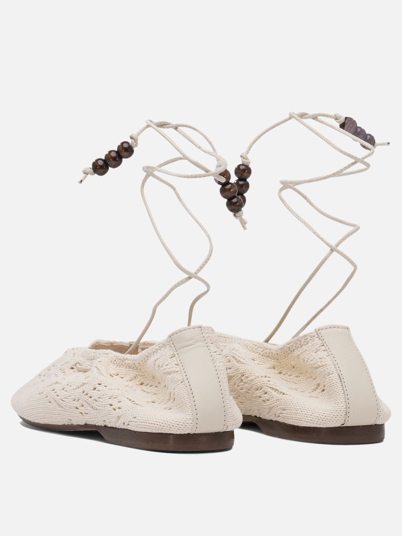 Classic ballet flats 50% relycled cotton 50% recycled polyester - 100% neolite  Beige - Alohas Women | PDP | VIETTI Online Store | thumbnail_4