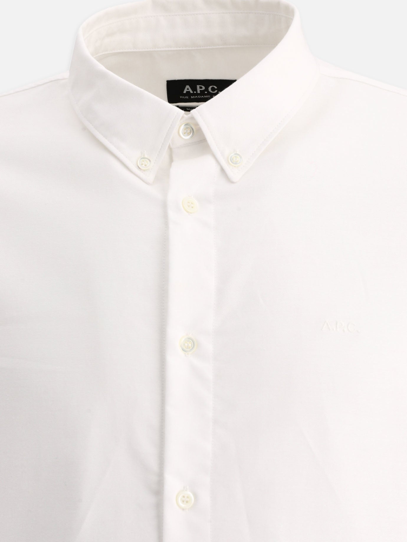Camicie formali Solid colour  Bianco - A.P.C. Uomo | PDP | VIETTI Online Store | Zoom-Modal_3

