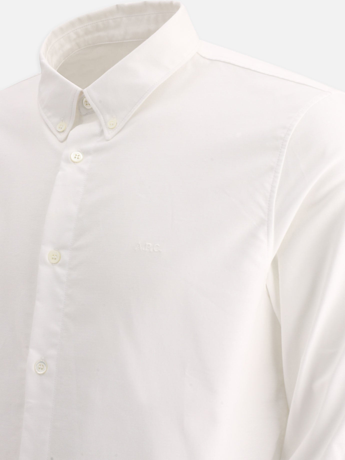 Camicie formali Solid colour  Bianco - A.P.C. Uomo | PDP | VIETTI Online Store | thumbnail_4