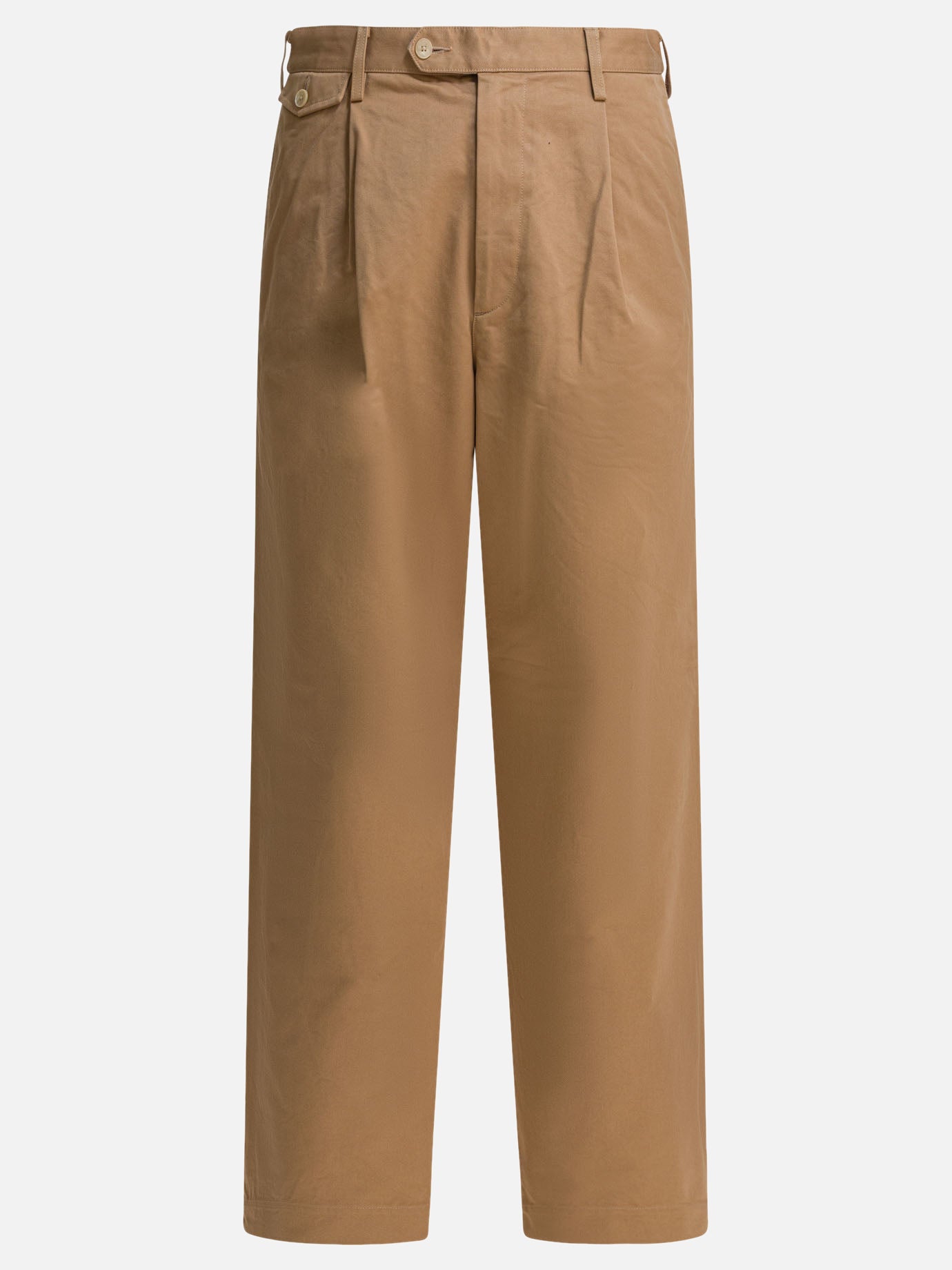 Leisure trousers Solid colour  Brown - Auralee Men | PDP | VIETTI Online Store | Zoom-Modal
