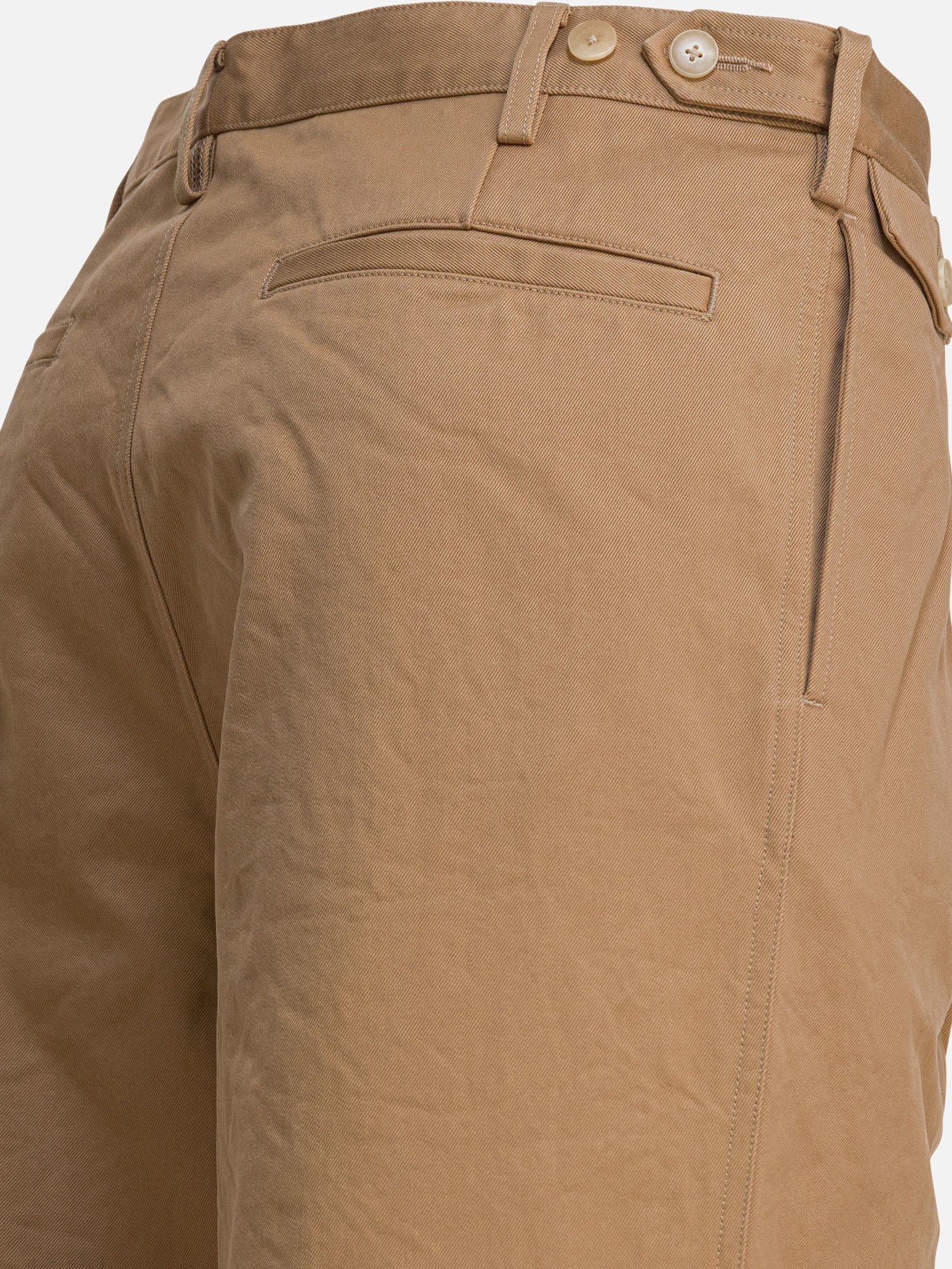 Leisure trousers Solid colour  Brown - Auralee Men | PDP | VIETTI Online Store | thumbnail_4