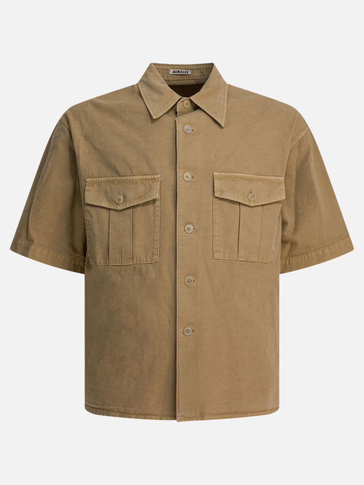 Camicie casual Solid colour  Beige - Auralee Uomo | PDP | VIETTI Online Store | thumbnail