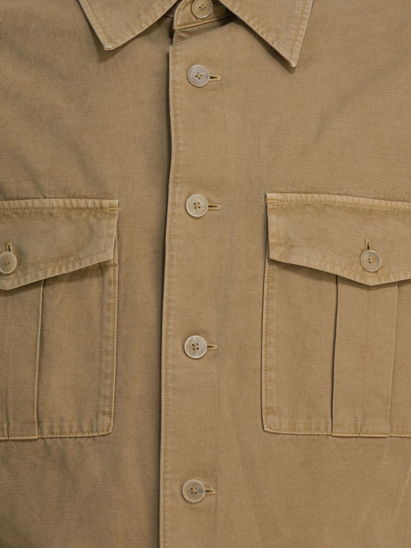 Camicie casual Solid colour  Beige - Auralee Uomo | PDP | VIETTI Online Store | thumbnail_3