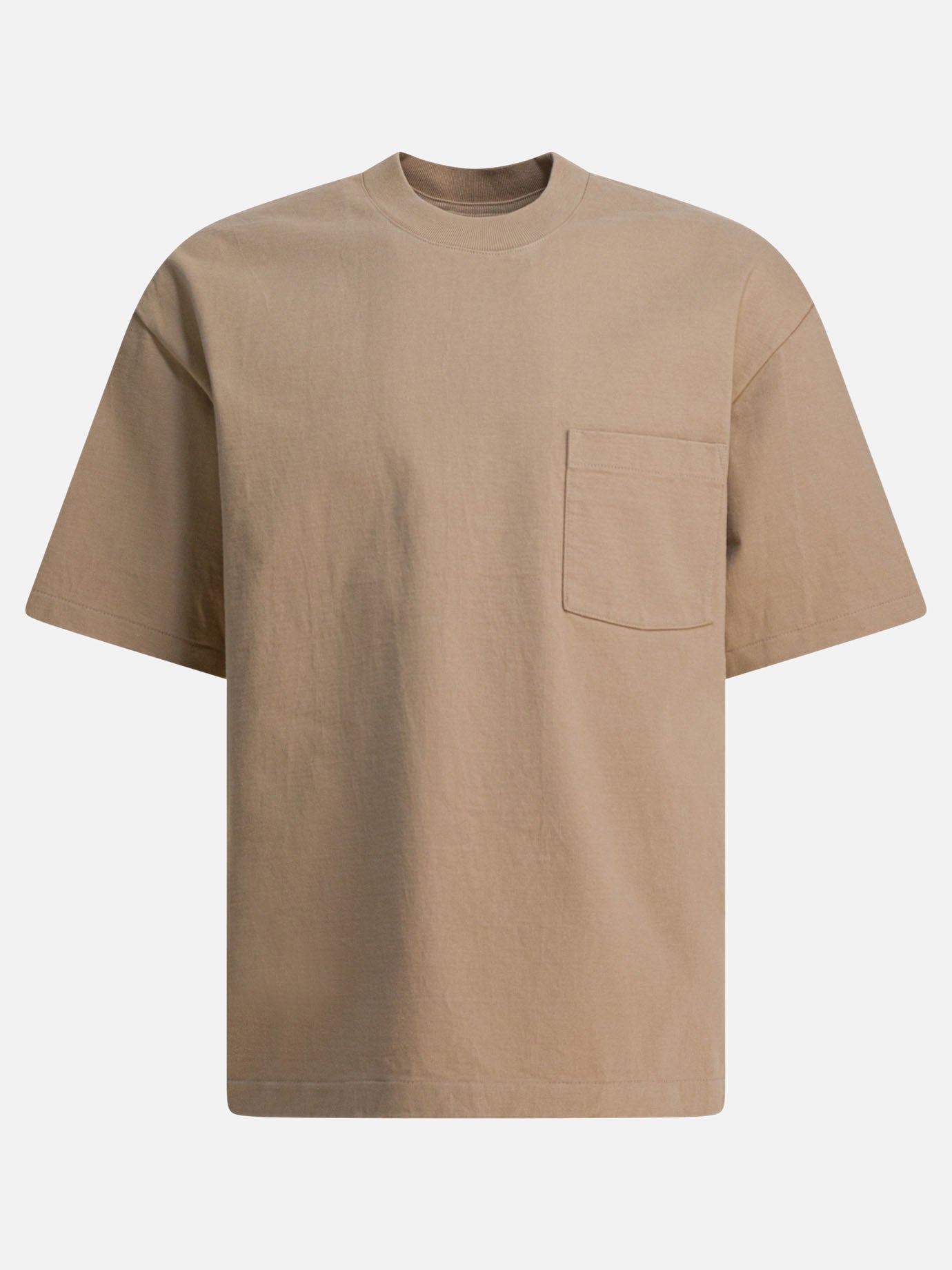 T-shirt girocollo Solid colour  Beige - Auralee Uomo | PDP | VIETTI Online Store | Zoom-Modal
