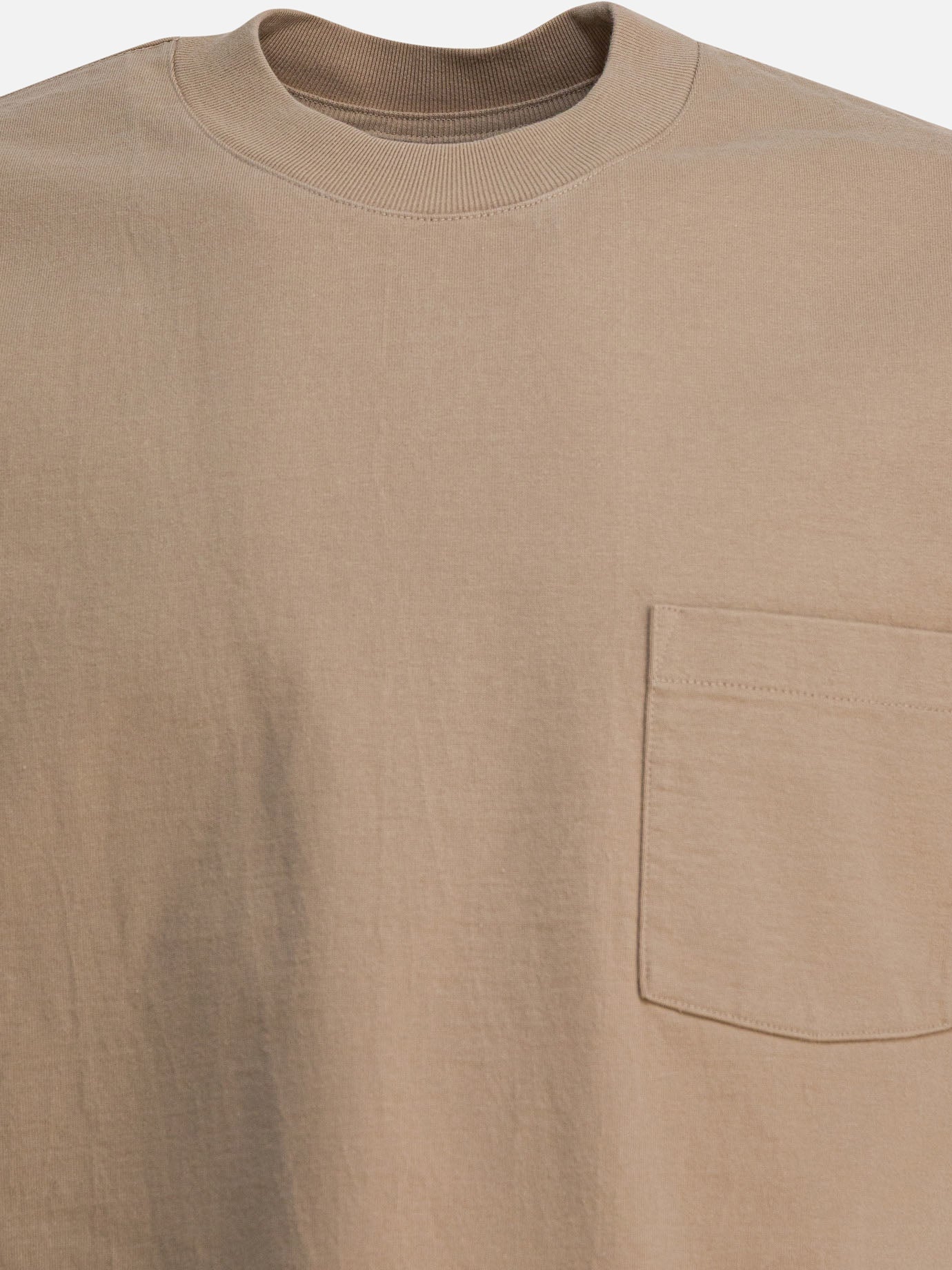 T-shirt girocollo Solid colour  Beige - Auralee Uomo | PDP | VIETTI Online Store | thumbnail_3