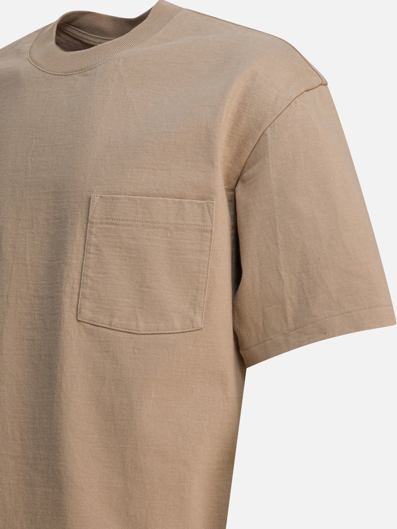 T-shirt girocollo Solid colour  Beige - Auralee Uomo | PDP | VIETTI Online Store | thumbnail_4