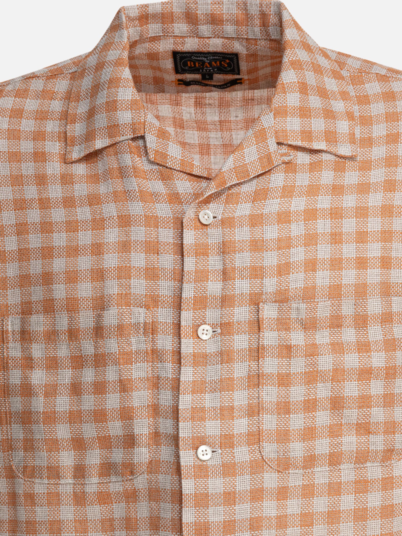Casual shirts Gingham  Orange - Beams Plus Men | PDP | VIETTI Online Store | Zoom-Modal_3
