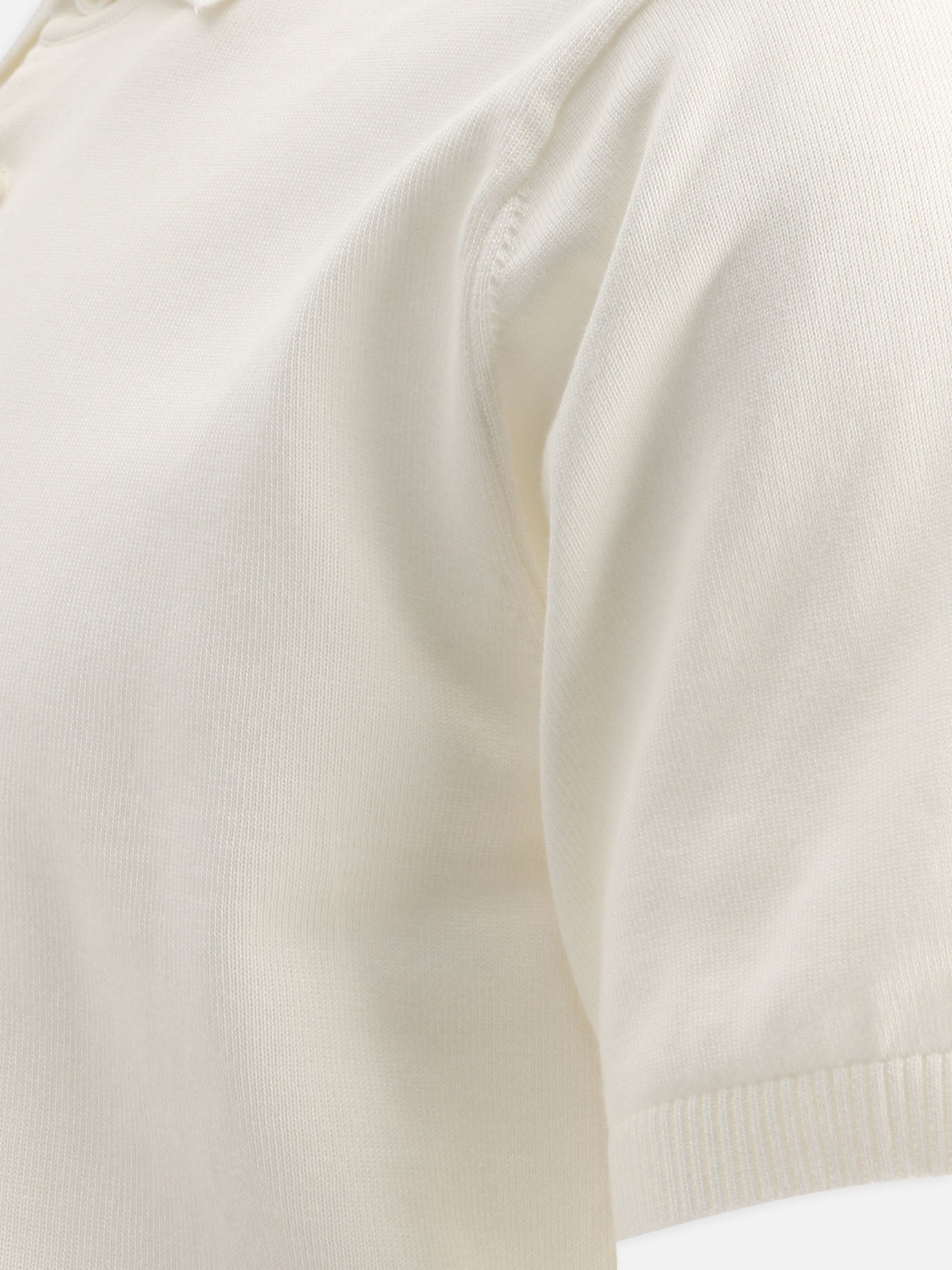 Polo con bottoni Solid colour  Bianco - Beams Plus Uomo | PDP | VIETTI Online Store | Zoom-Modal_4
