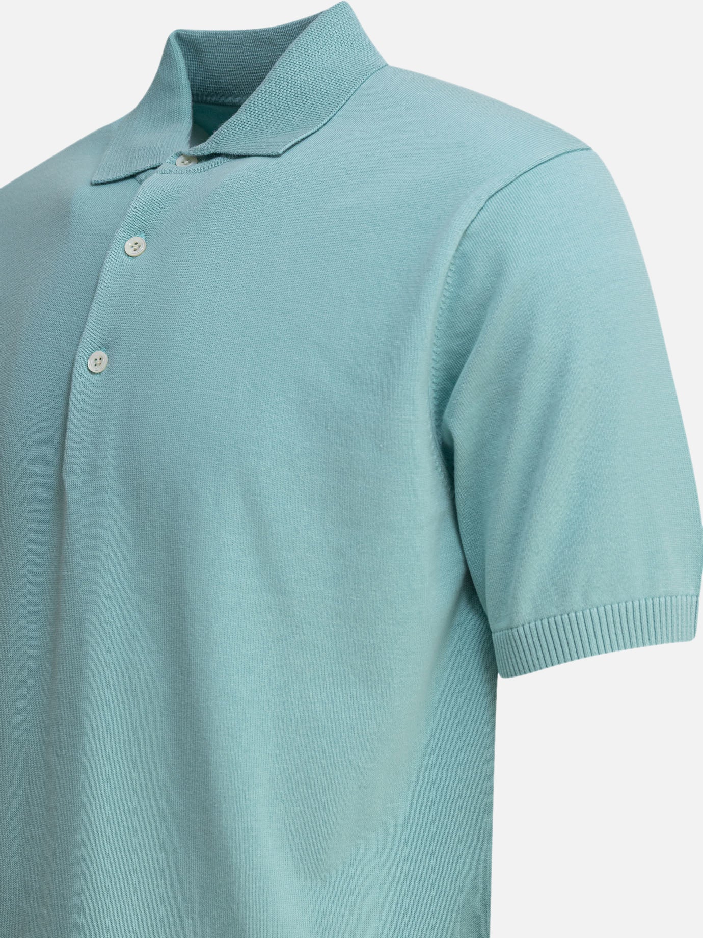 Polo con bottoni Solid colour  Azzurro - Beams Plus Uomo | PDP | VIETTI Online Store | Zoom-Modal_4
