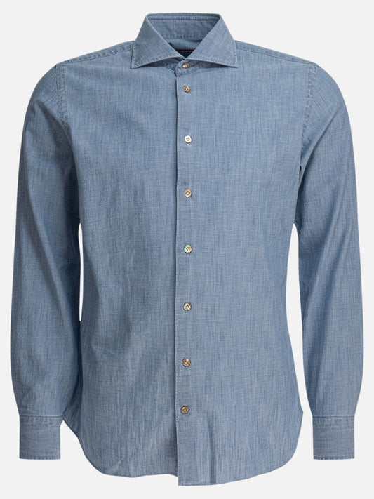 Camicie casual Solid colour  Azzurro - Borriello Uomo | PLP | VIETTI Online Store 
