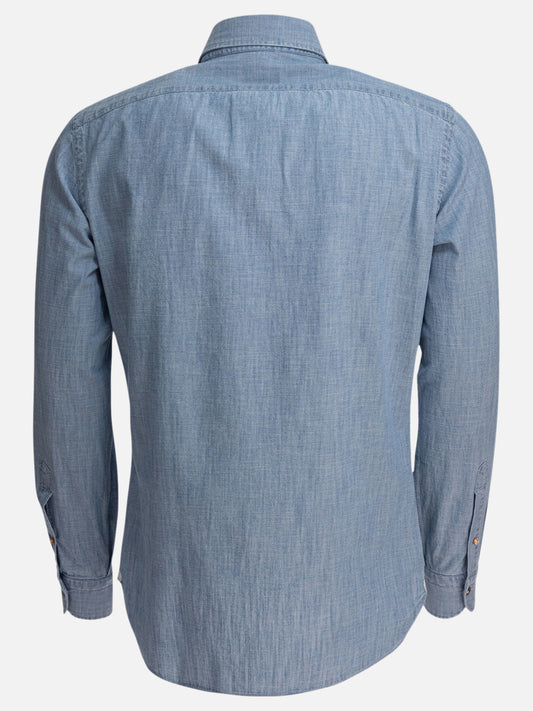 Camicie casual Solid colour  Azzurro - Borriello Uomo | PLP | VIETTI Online Store | 2
