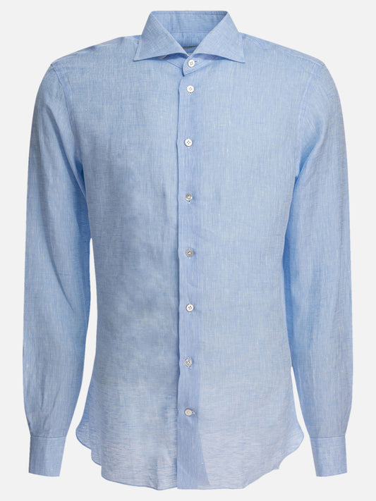Camicie casual Solid colour  Azzurro - Borriello Uomo | PLP | VIETTI Online Store 
