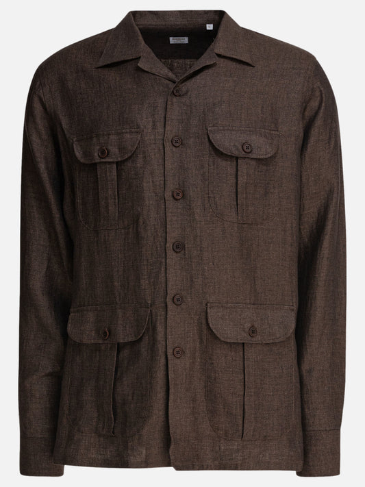 Giacche overshirt Solid colour  Marrone - Borriello Uomo | PLP | VIETTI Online Store 
