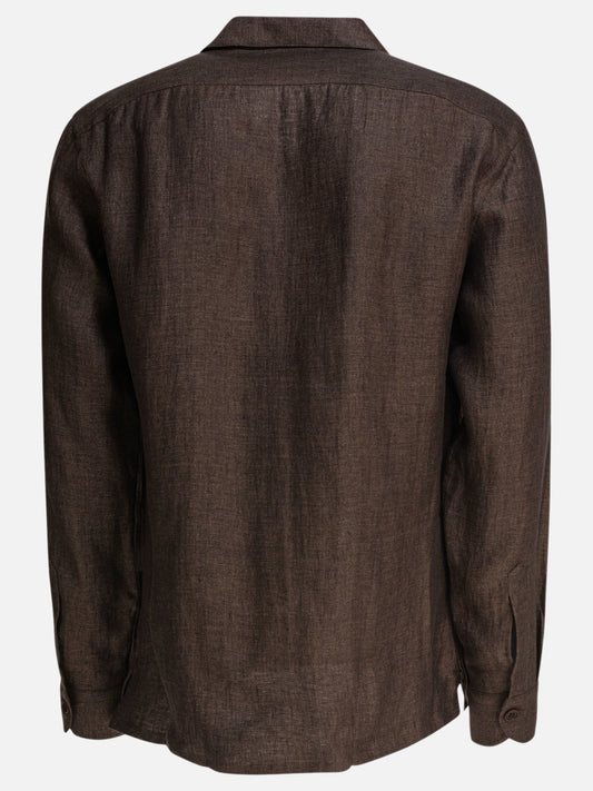 Giacche overshirt Solid colour  Marrone - Borriello Uomo | PLP | VIETTI Online Store | 2
