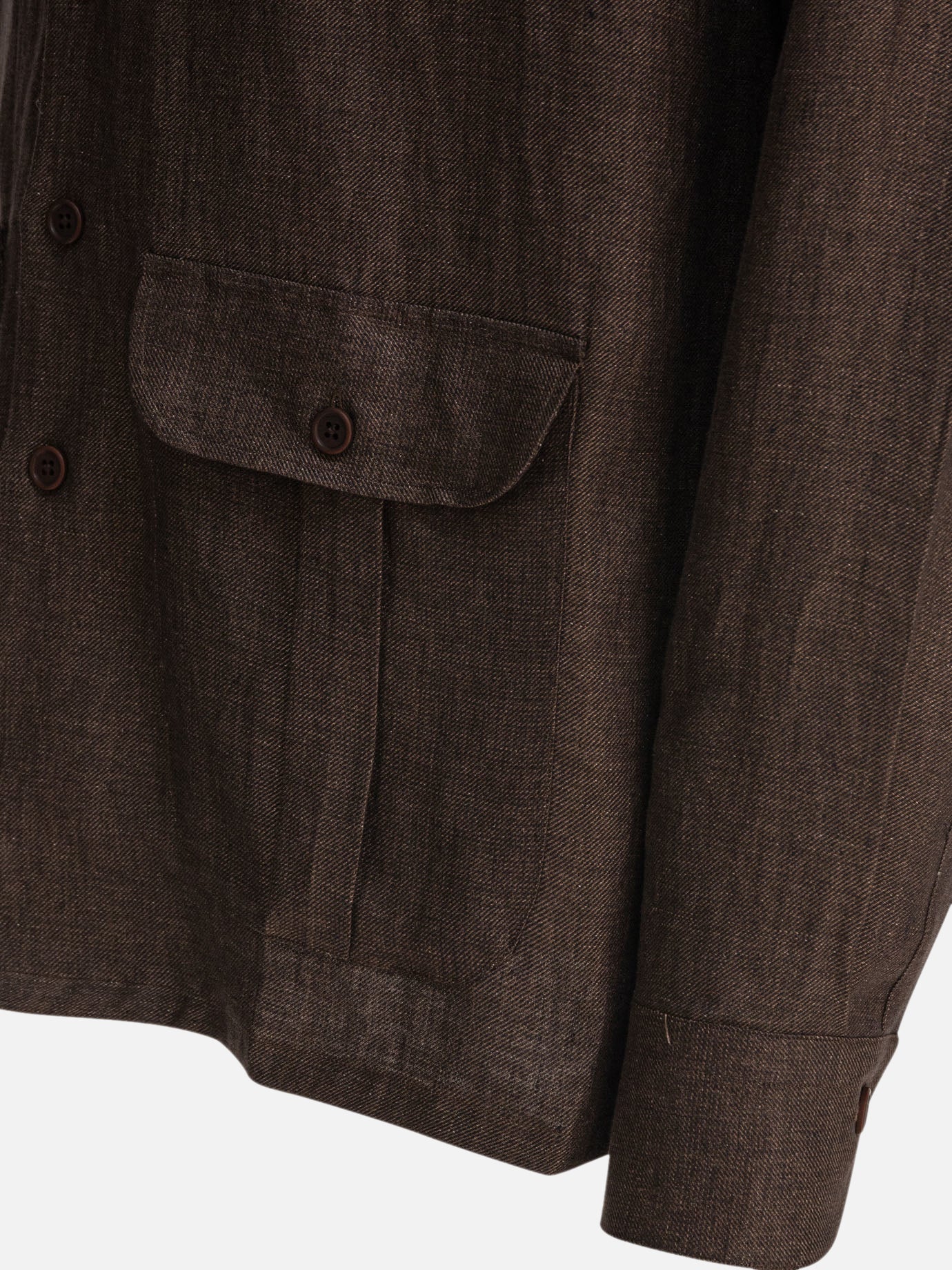Giacche overshirt Solid colour  Marrone - Borriello Uomo | PDP | VIETTI Online Store | Zoom-Modal_4
