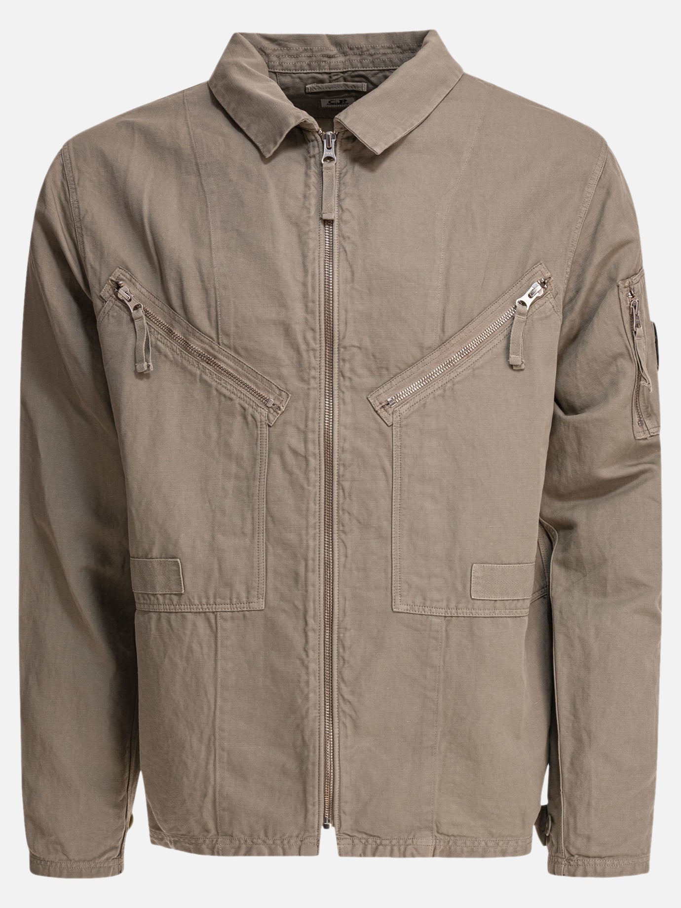 Giacche overshirt Solid colour  Grigio - C.P. Company Uomo | PDP | VIETTI Online Store | thumbnail