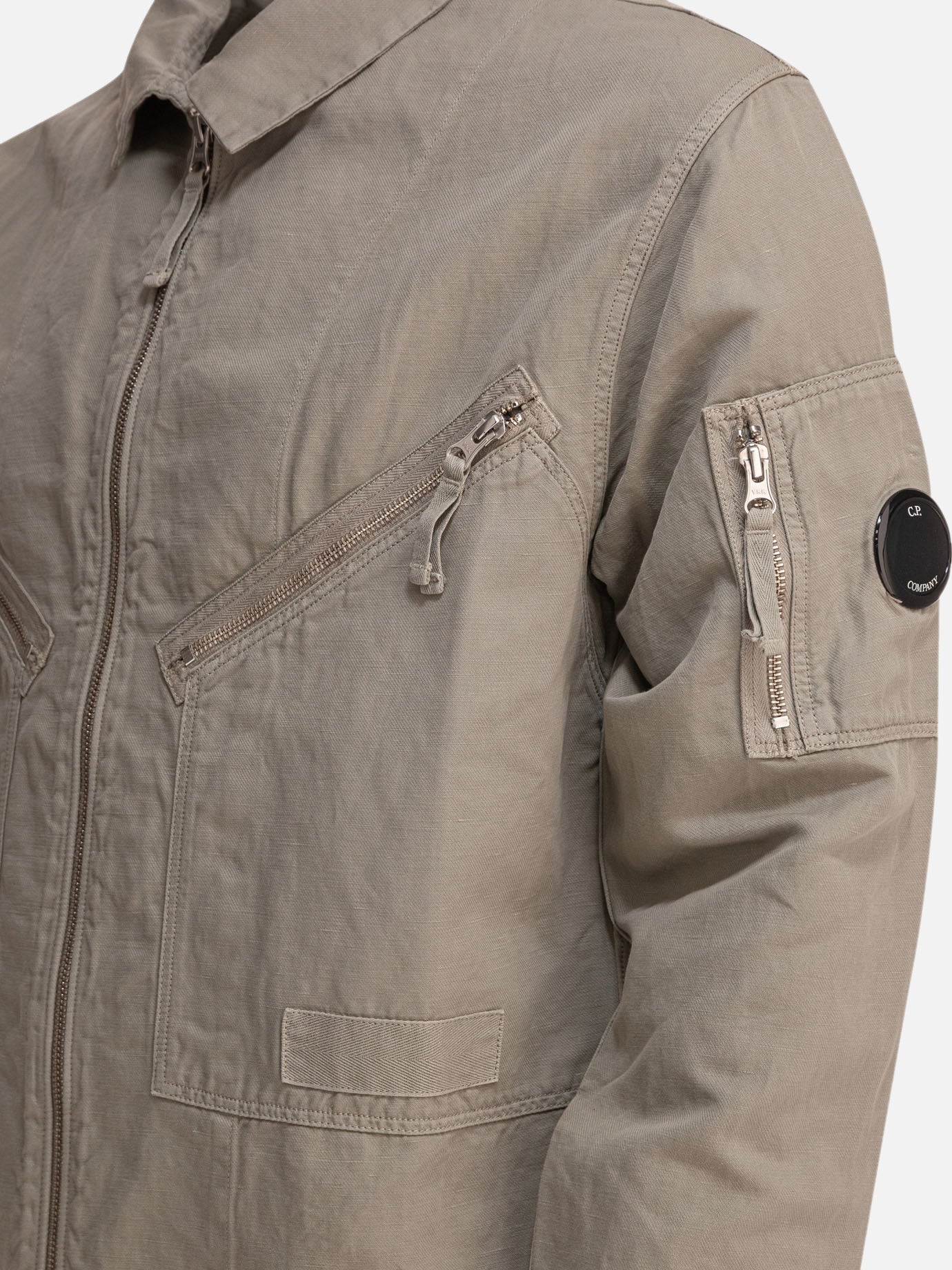 Giacche overshirt Solid colour  Grigio - C.P. Company Uomo | PDP | VIETTI Online Store | thumbnail_4