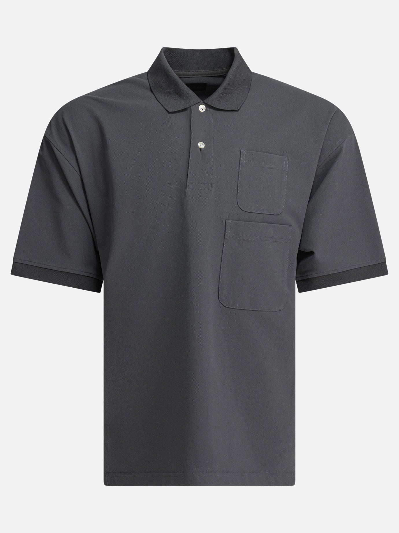 Polo con bottoni Solid colour  Grigio - Daiwa Pier 39 Uomo | PDP | VIETTI Online Store | Zoom-Modal
