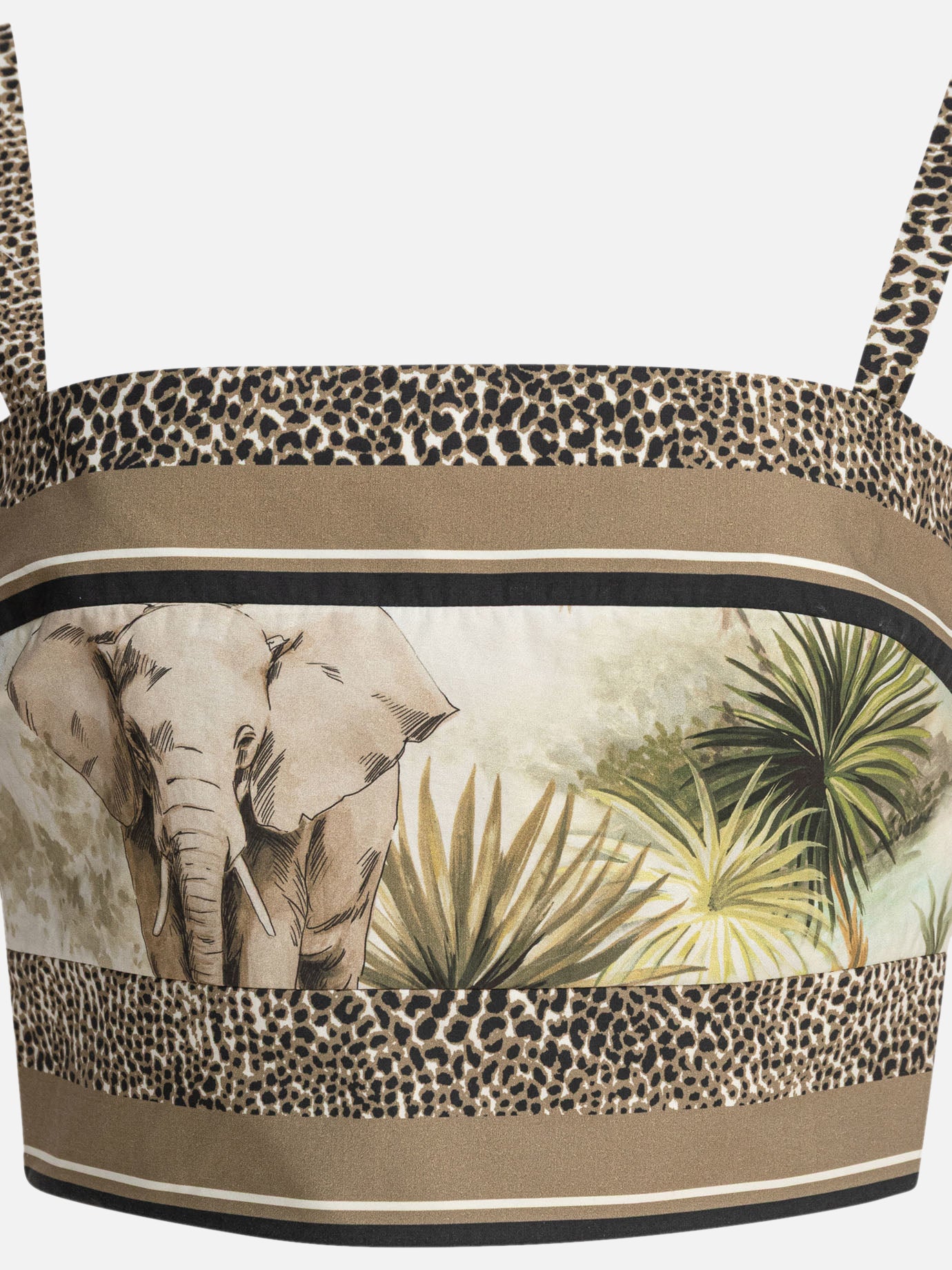 Crop top Animal print  Marrone - Elie Saab Donna | PDP | VIETTI Online Store | thumbnail_3