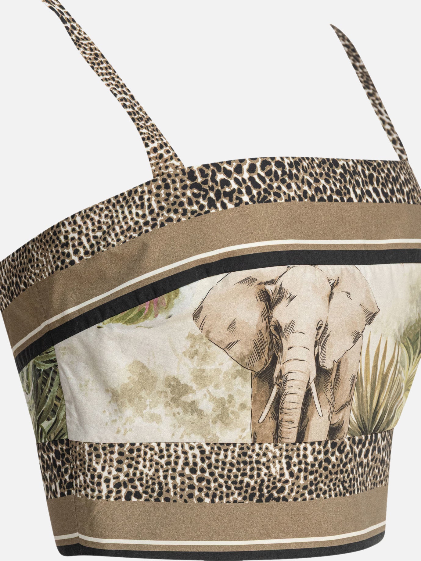 Crop top Animal print  Marrone - Elie Saab Donna | PDP | VIETTI Online Store | thumbnail_4