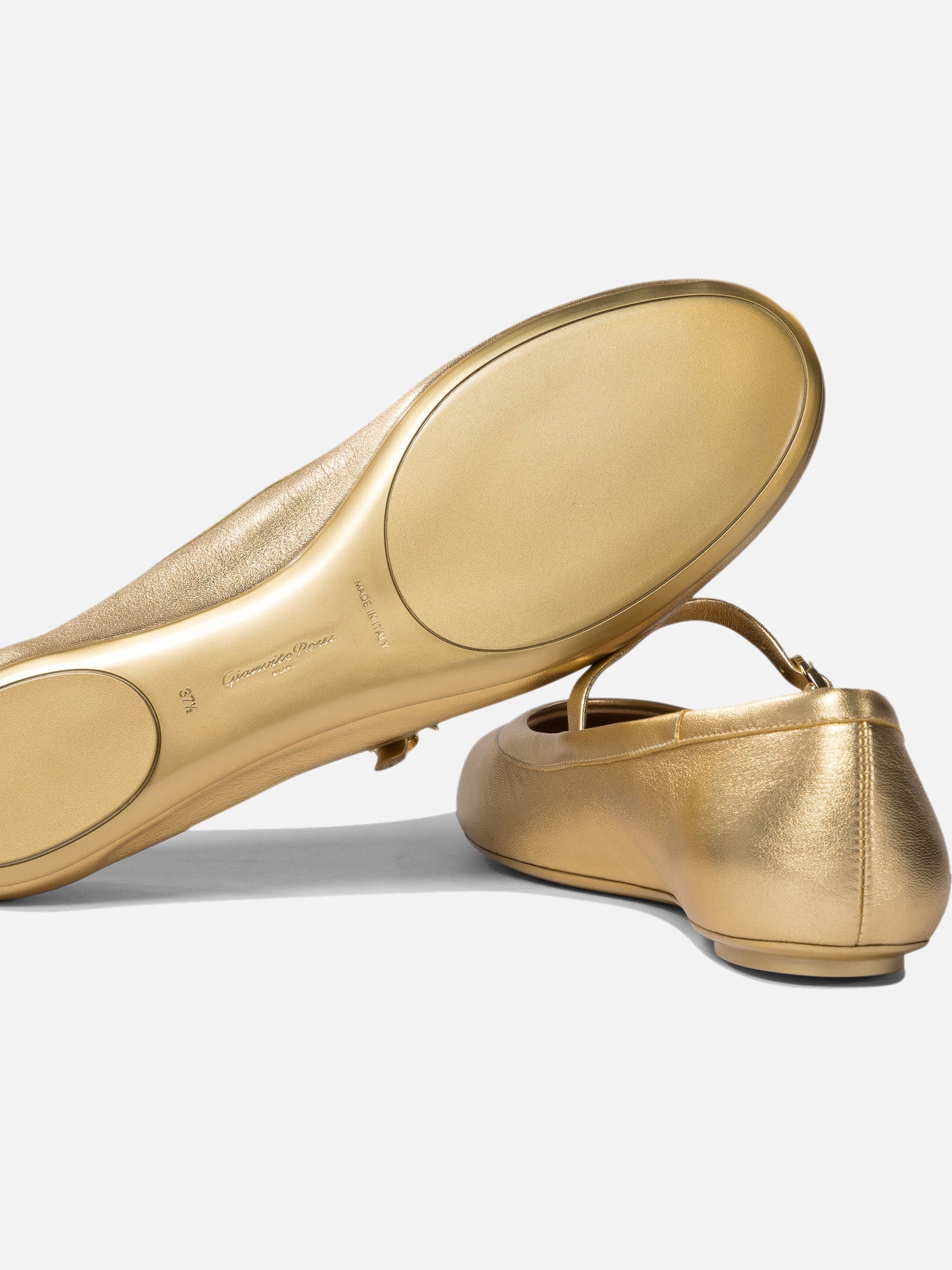 Ballerine Mary Jane 100% calf leather - 100% rubber  Oro - Gianvito Rossi Donna | PDP | VIETTI Online Store | Zoom-Modal_5
