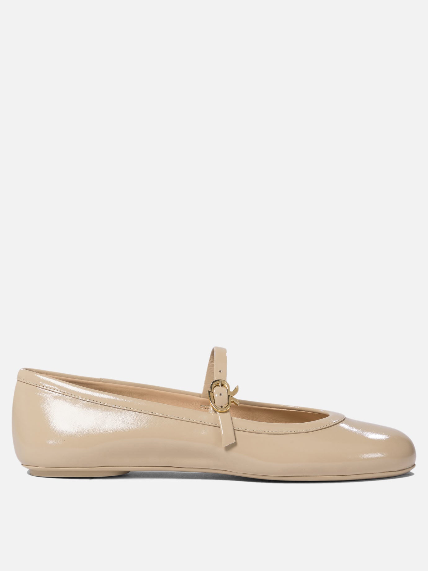 Ballerine Mary Jane 100% calf leather - 100% rubber  Beige - Gianvito Rossi Donna | PDP | VIETTI Online Store | Zoom-Modal
