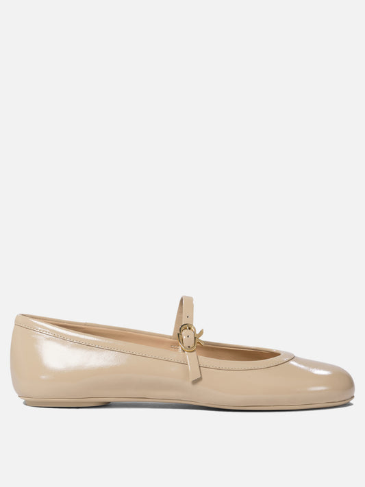 Ballerine Mary Jane 100% calf leather - 100% rubber  Beige - Gianvito Rossi Donna | PLP | VIETTI Online Store 
